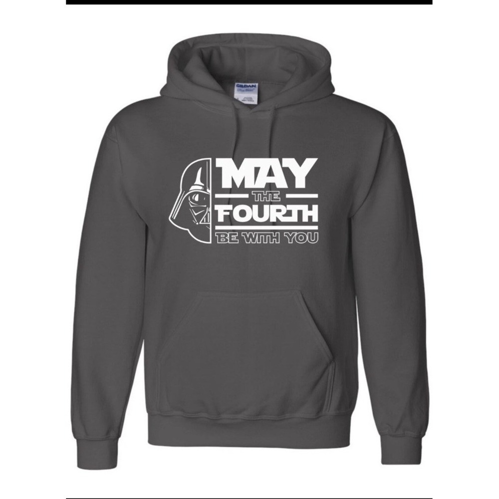 Star‎ Wars May The 4th Be With You Hoodie Black/White Unisex XL